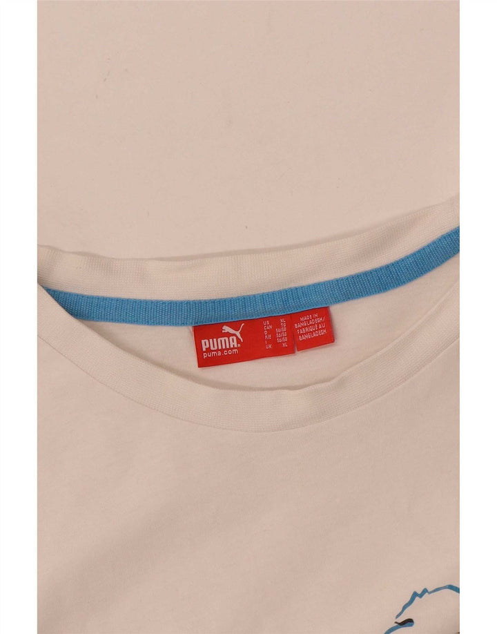 Puma Herren Grafik T-Shirt Top XL Weiß