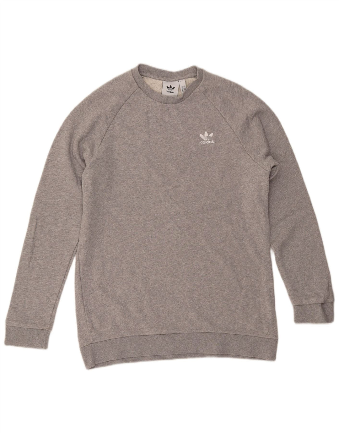 ADIDAS Herren Sweatshirt Pullover Mittelgrau gefleckte Baumwolle