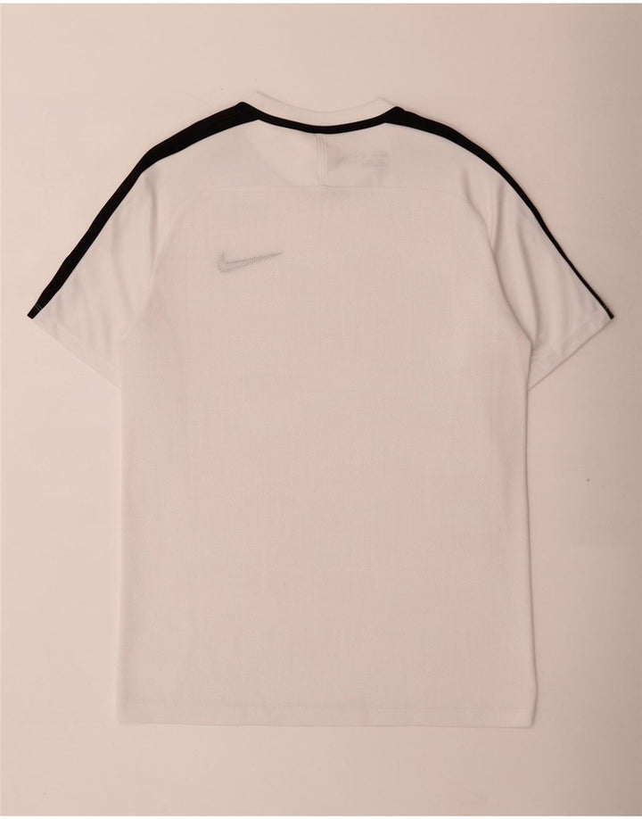 Nike Herren Dri Fit T-Shirt Top Mittelweiß Farbblock