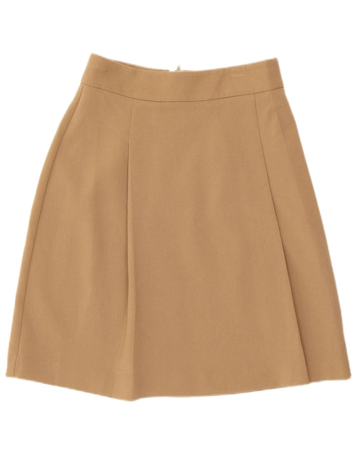 Marks & Spencer Damen A-Linien-Rock UK 8 Small W26 Beige Polyester