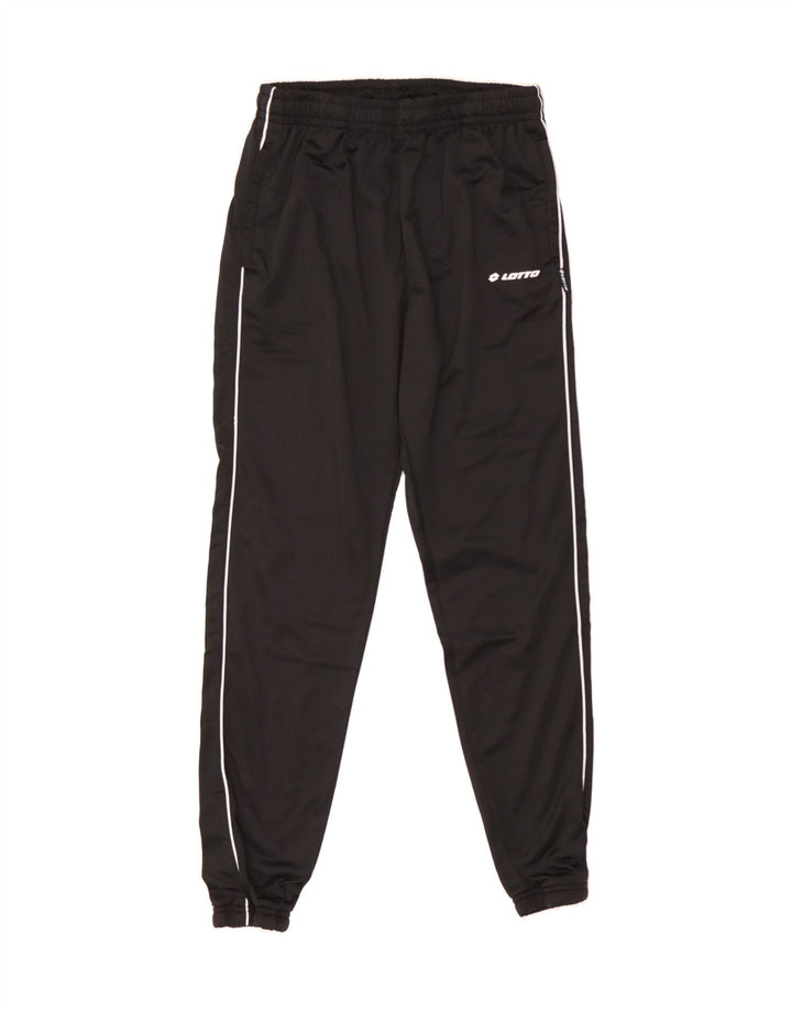 LOTTO Womens Tracksuit Trousers Joggers UK 12 Medium  Black Polyester Vintage Lotto and Second-Hand Lotto from Messina Hembry 