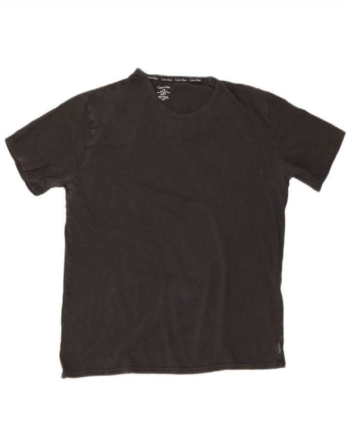 Calvin Klein Damen T-Shirt Top UK 16 Large Schwarz