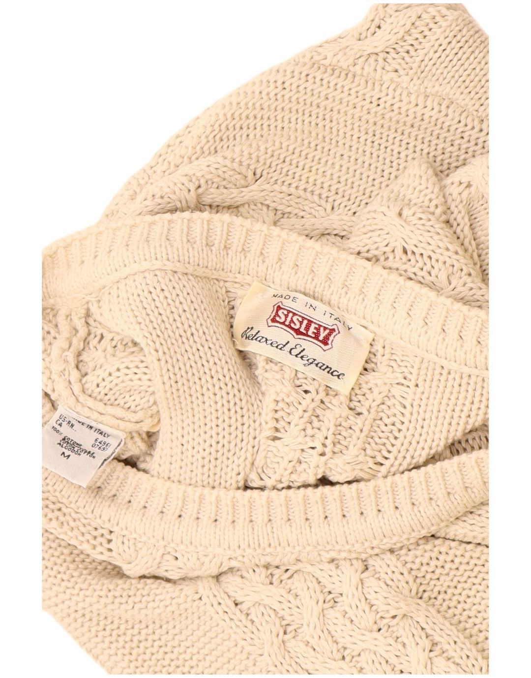 Sisley Damen Relaxed Elegance Rundhalspullover Pullover UK 14 Mittelbeige