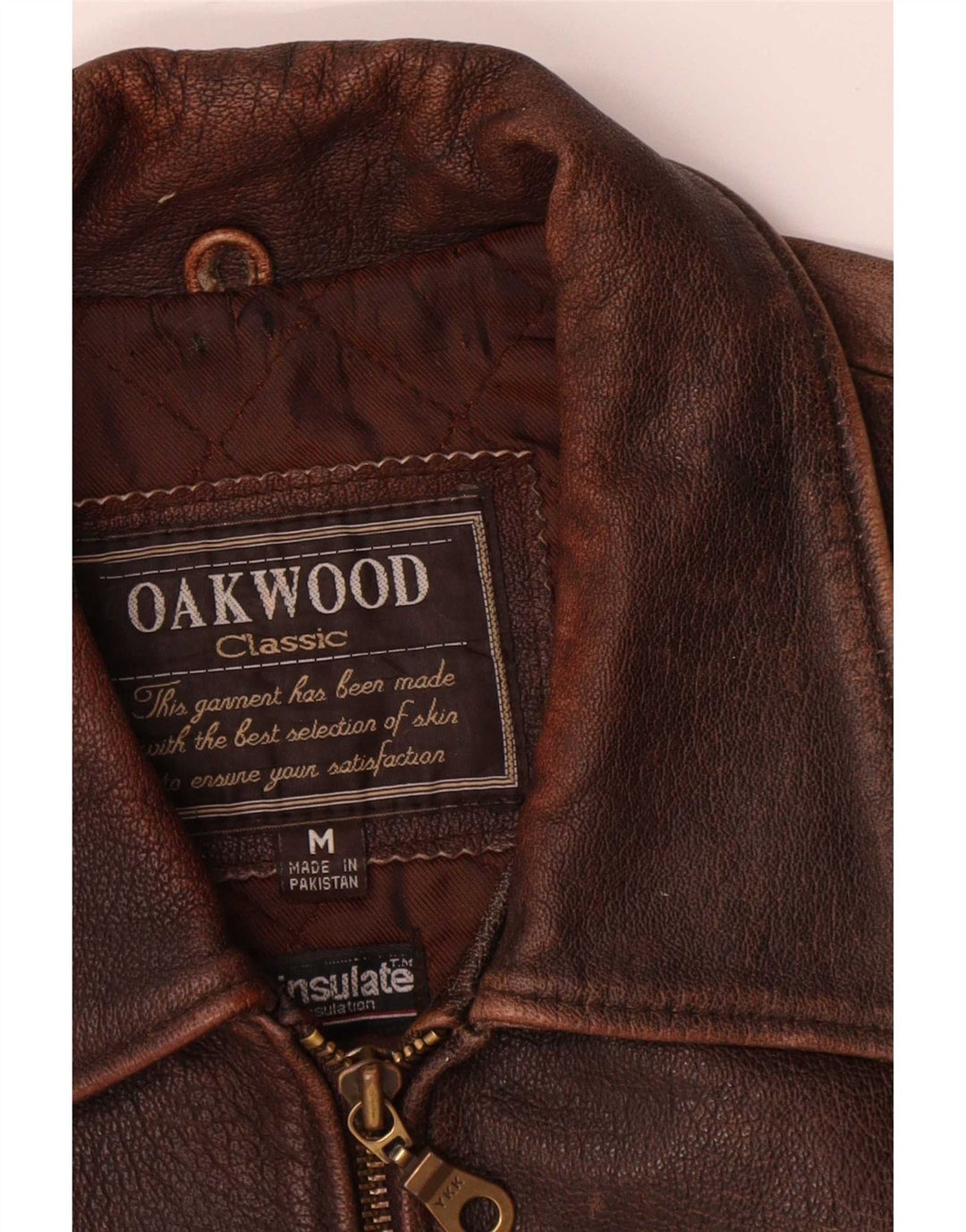 Oakwood Herren Lederjacke UK 38 Mittelbraun
