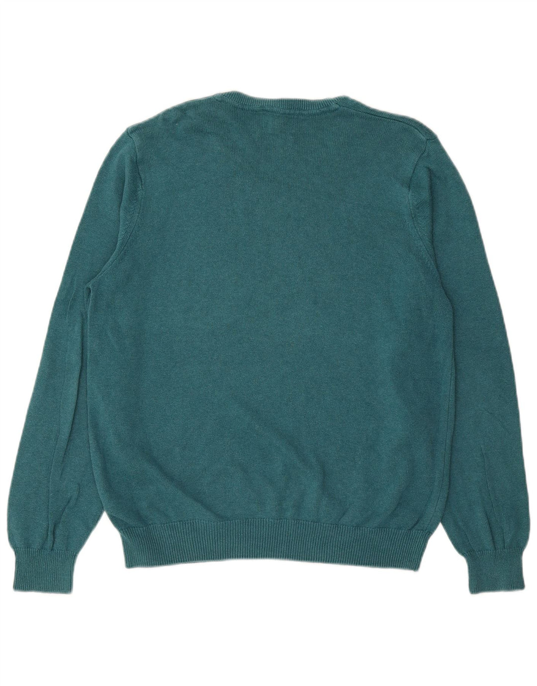 Marks & SPENCER Herren-Pullover mit V-Ausschnitt, groß, aus blauer Baumwolle