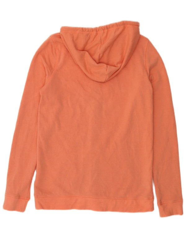 Roxy Womens Graphic Zip Hoodie Sweater UK 10 Small Orange Baumwolle