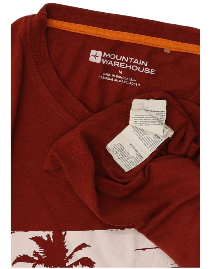 MOUNTAIN WAREHOUSE Herren-Grafik-T-Shirt aus mittelroter Baumwolle