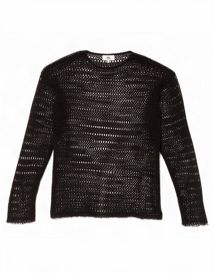 Zara Häkel-Top für Damen, durchsichtig, UK 10, Größe S, Schwarz