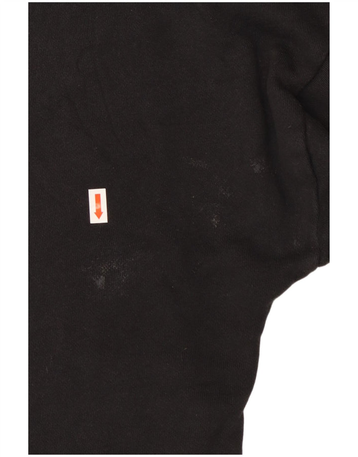 ADIDAS übergroßer Crop-Hoodie-Pullover für Damen, UK 12, Mittelschwarz, Farbblock