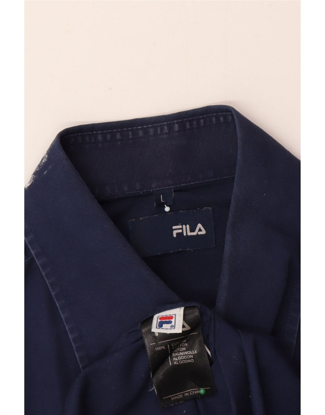 Fila Herren-Kurzarmhemd, groß, marineblau, Baumwolle