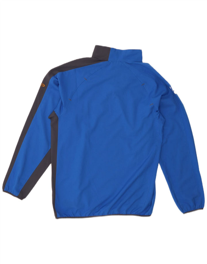 PUMA Herren-Trainingsanzug mit Grafik-Pullover und Reißverschluss am Hals, Größe S, Blau, Farbblock