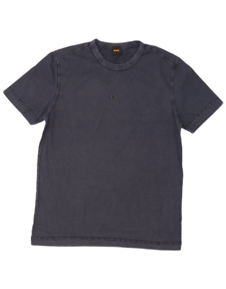 Hugo Boss Herren T-Shirt Top Medium Marineblau Baumwolle