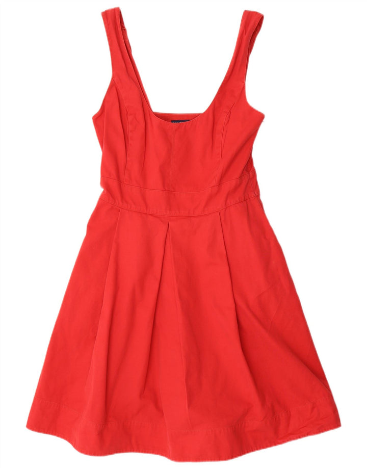 Ralph Lauren Damen-Sommerkleid, US 6, mittelrote Baumwolle