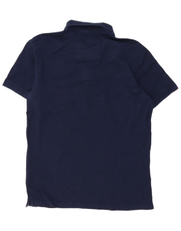 Superdry Herren-Poloshirt XL aus marineblauer Baumwolle