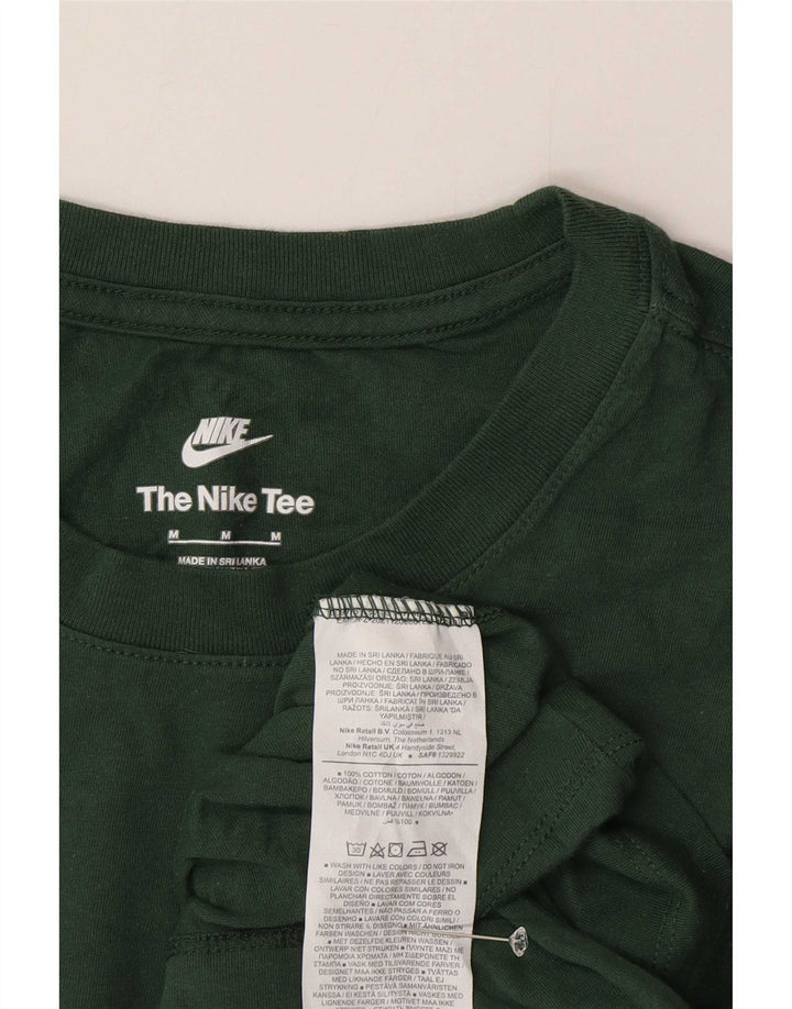 Nike Herren T-Shirt Top aus mittelgrüner Baumwolle