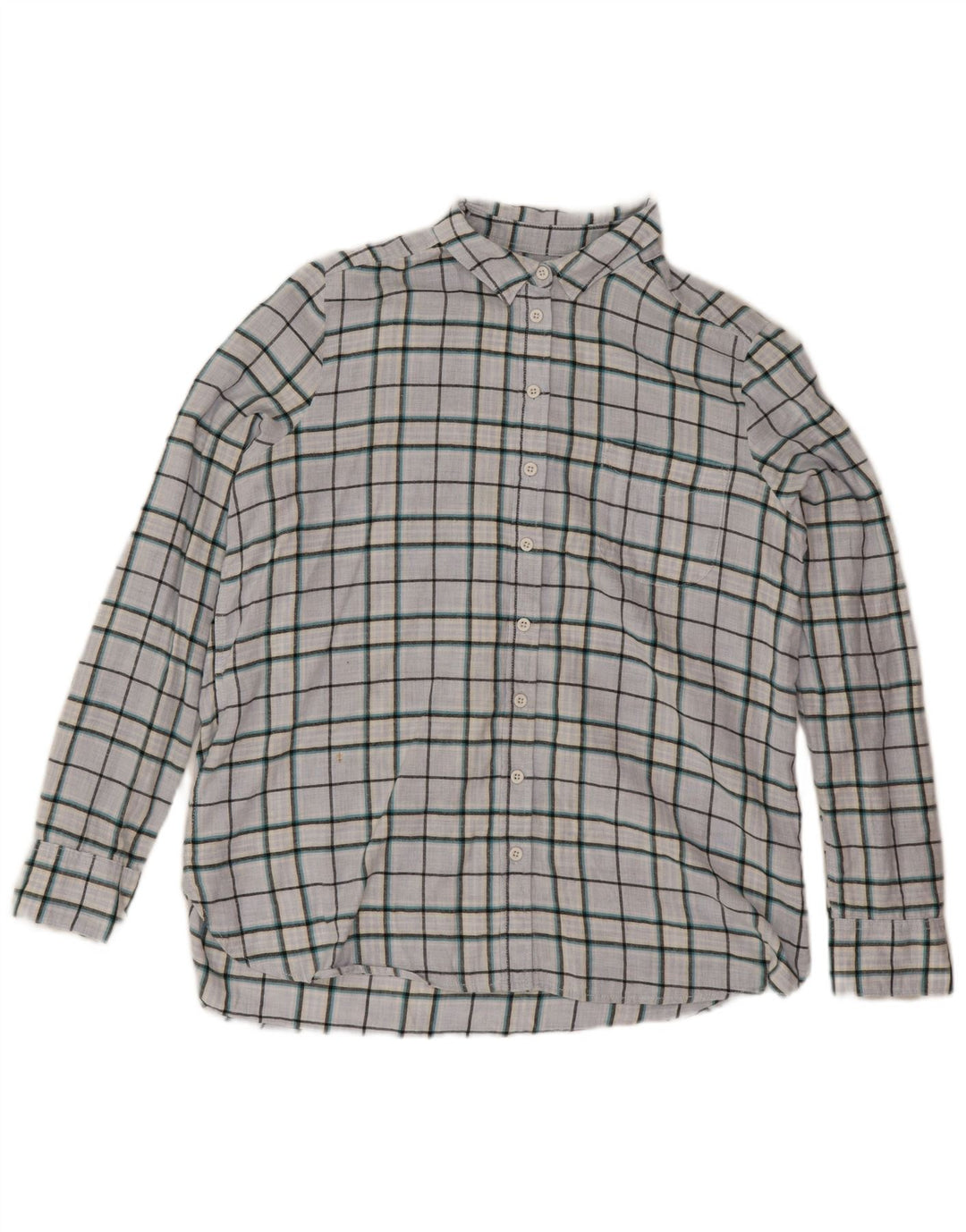 Fat Face Damen-Oversize-Hemd, Gr. 14, groß, blau kariert