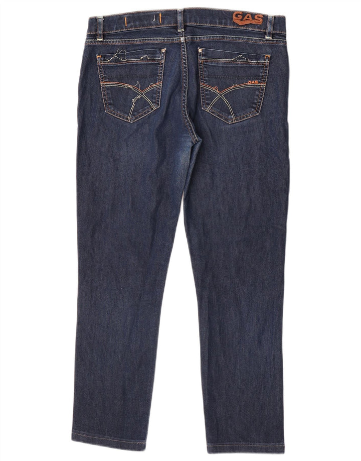 GAS Damen Crop Slim Jeans W29 L24 Blaue Baumwolle