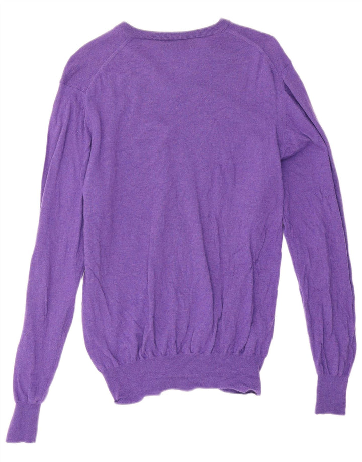 Fred Perry Herren-Pullover mit V-Ausschnitt, Größe L, Lila