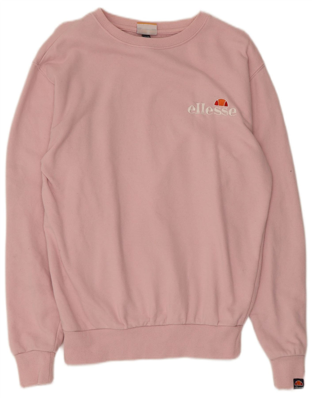 Ellesse Womens Graphic Oversized Sweatshirt Pullover UK 8 Small Rosa Baumwolle