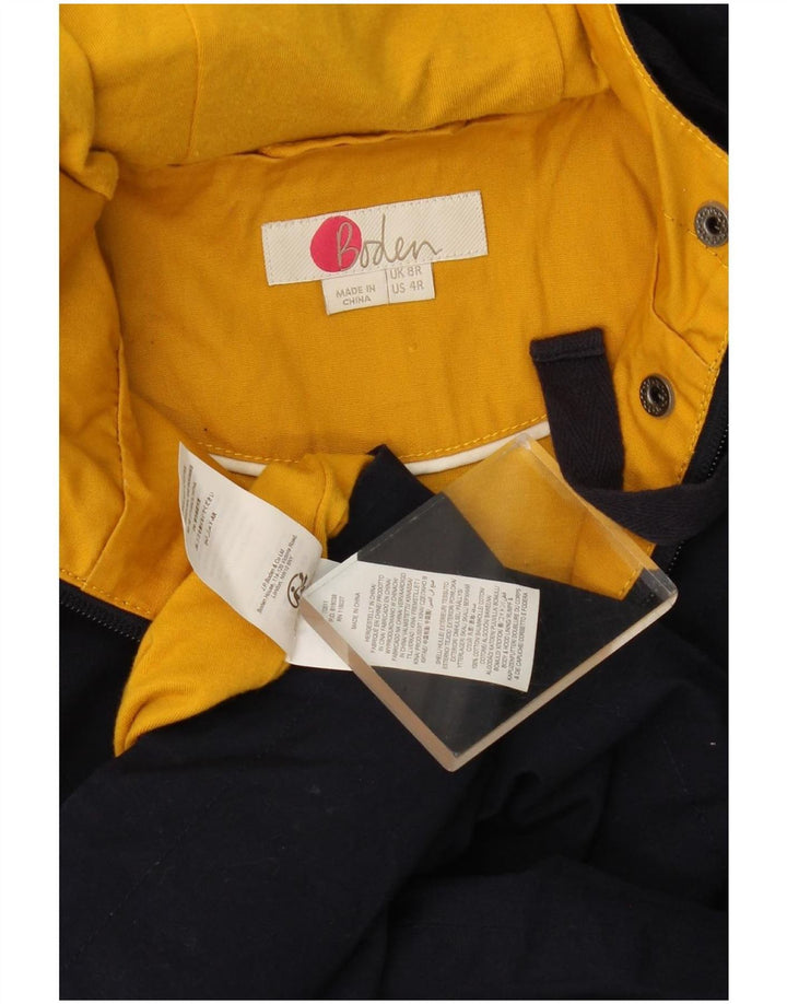 Boden Parka-Jacke mit Kapuze für Damen, UK 8, Größe S, Marineblau, Farbblock-Polyester