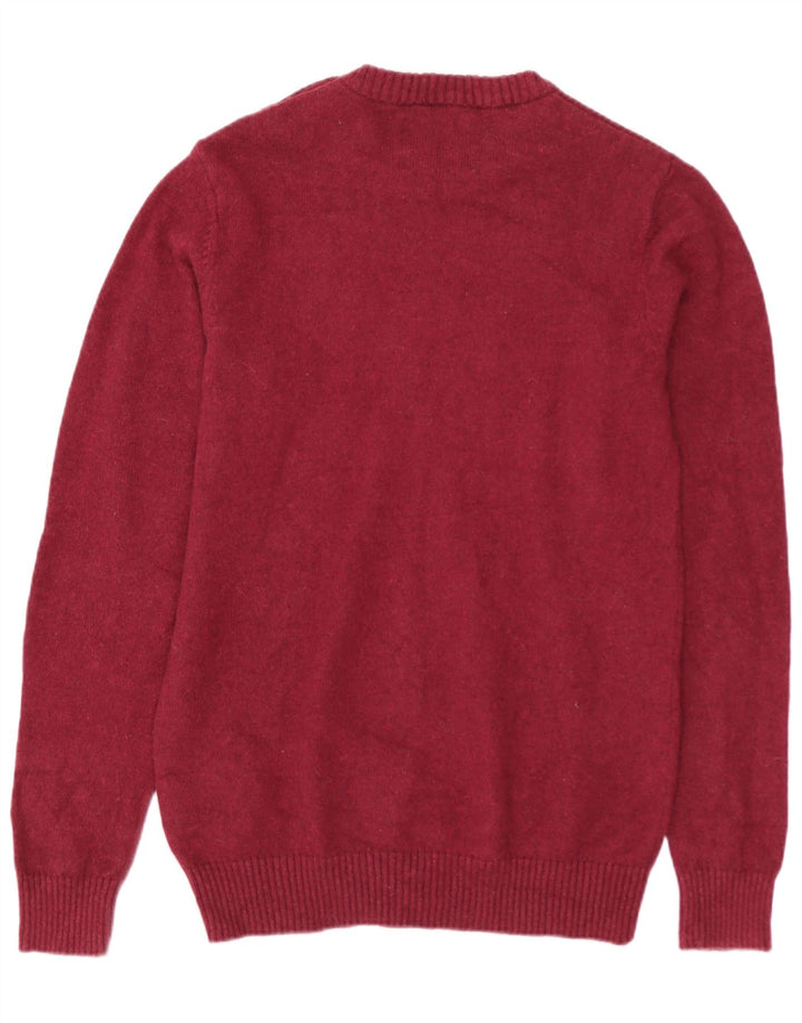JACK & JONES Herren-Pullover mit Rundhalsausschnitt, mittlerer burgunderroter Baumwolle