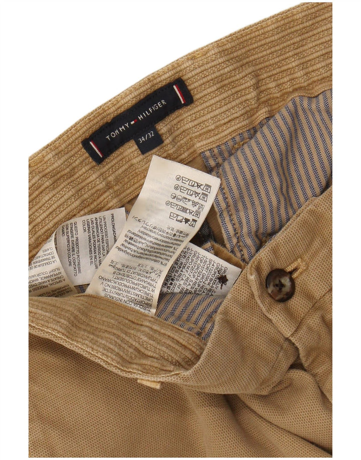 TOMMY HILFIGER Herren Slim Chinohose W34 L28 Beige Baumwolle