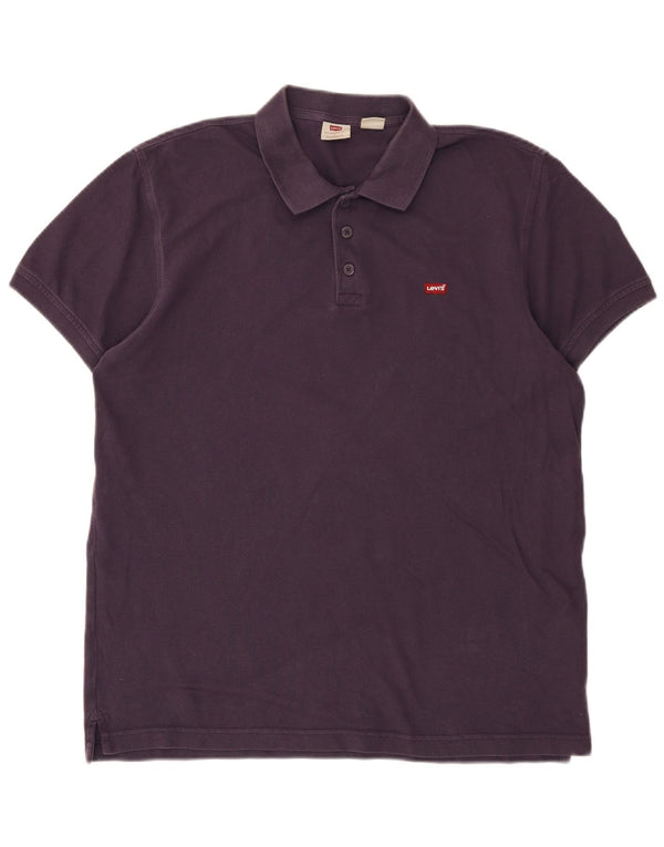 Levi's Mens Standard Fit Polo Shirt Large Purple Cotton