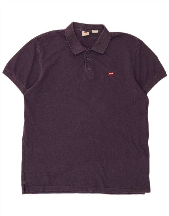 Levi's Herren-Poloshirt mit Standard-Passform, Größe L, Lila, Baumwolle