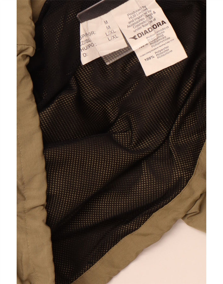 DIADORA Herren-Regenjacke mit Kapuze, UK 40, Größe L, Beige, Polyamid