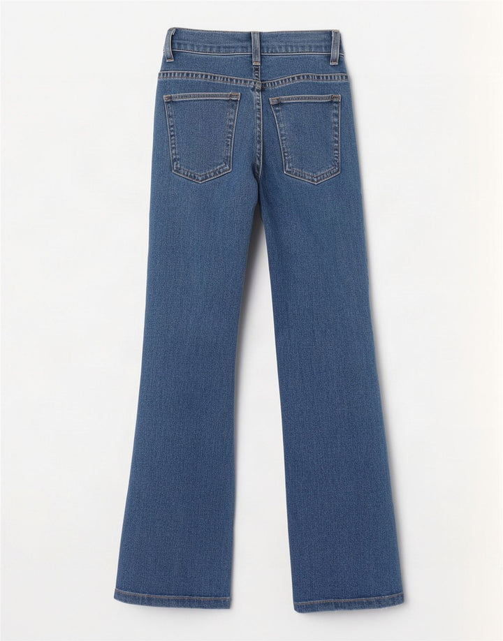 Lee Damen Bootcut-Jeans W26 L31 Blaue Baumwolle