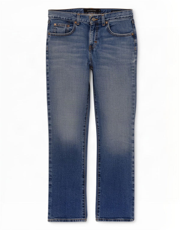Calvin Klein Damen Bootcut Jeans US 8 Medium W30 L29 Blau