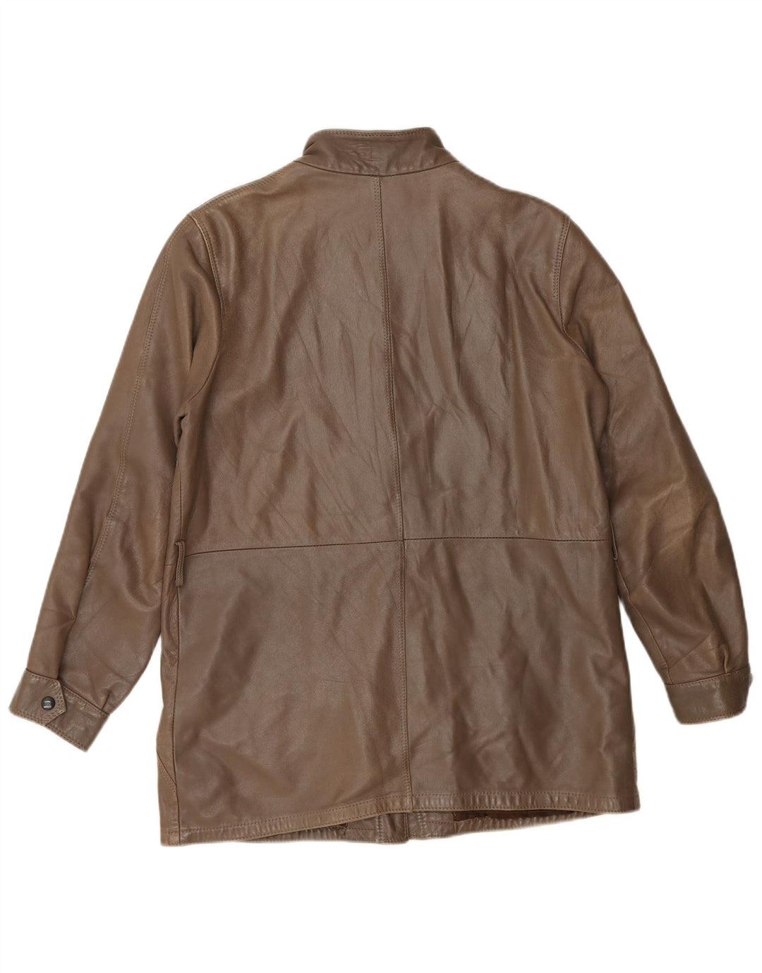 Cristiano Di Thiene Damen Lederjacke UK 14 Mittelbraunes Leder