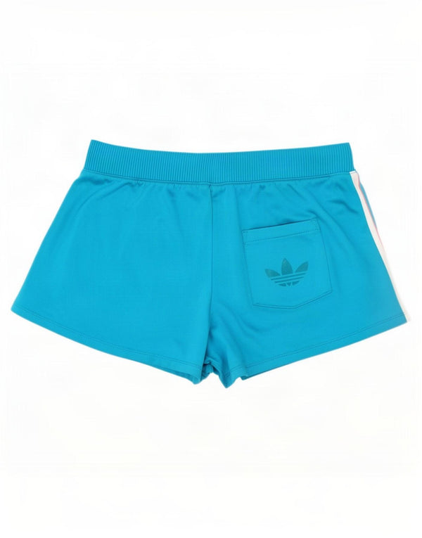 Adidas Damen Sportshorts UK 10 Small Blau Polyester