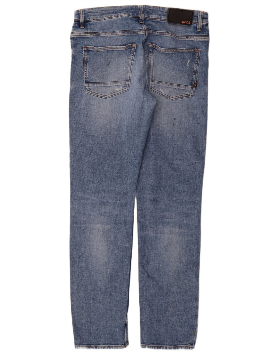 Hugo Boss Herren Distressed Slim Jeans W32 L32 Blaue Baumwolle
