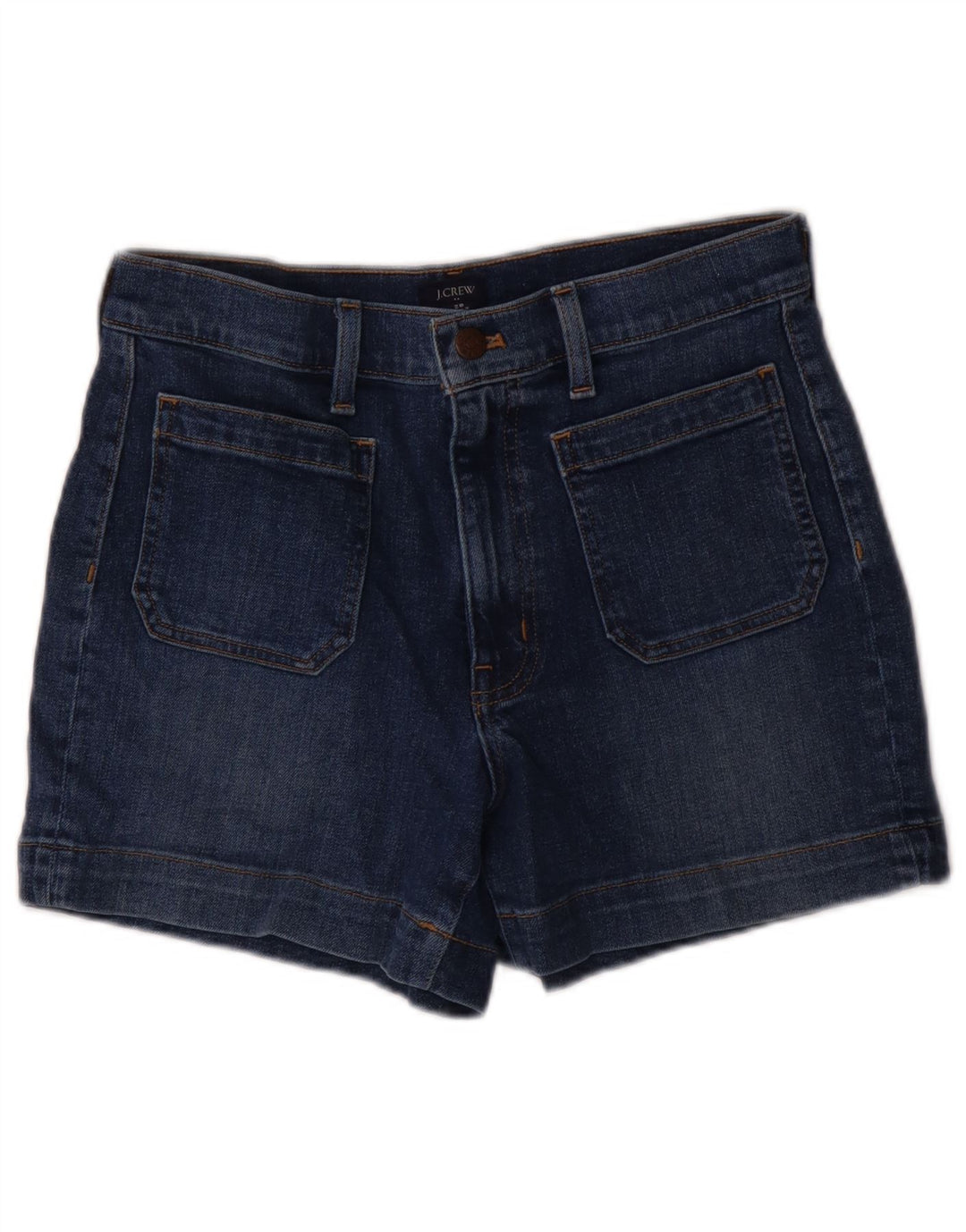 J. Crew Damen-Jeansshorts, W28, mittelmarineblaue Baumwolle