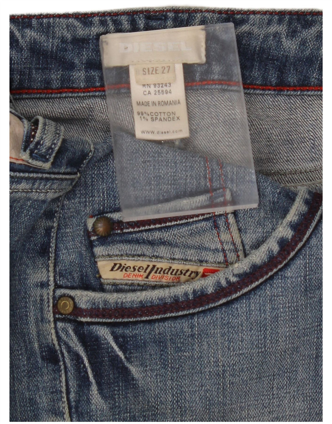 DIESEL Damen Mini-Jeansrock W27 Small Blaue Baumwolle