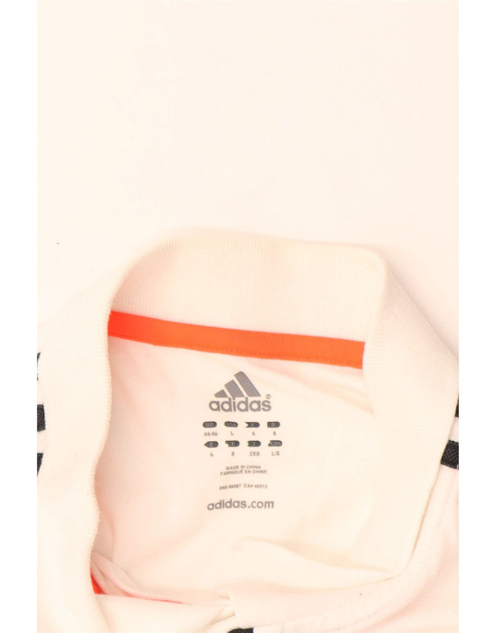 ADIDAS Herren FC Bayern München Poloshirt UK 44/46 Große weiße Baumwolle