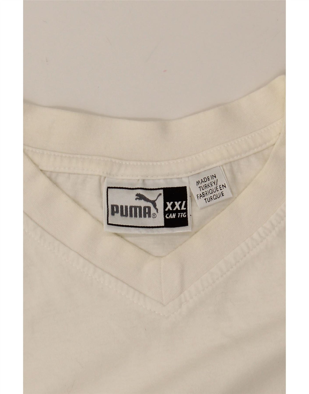 PUMA Mens Graphic T-Shirt Top 2XL White Cotton Vintage Puma and Second-Hand Puma from Messina Hembry 