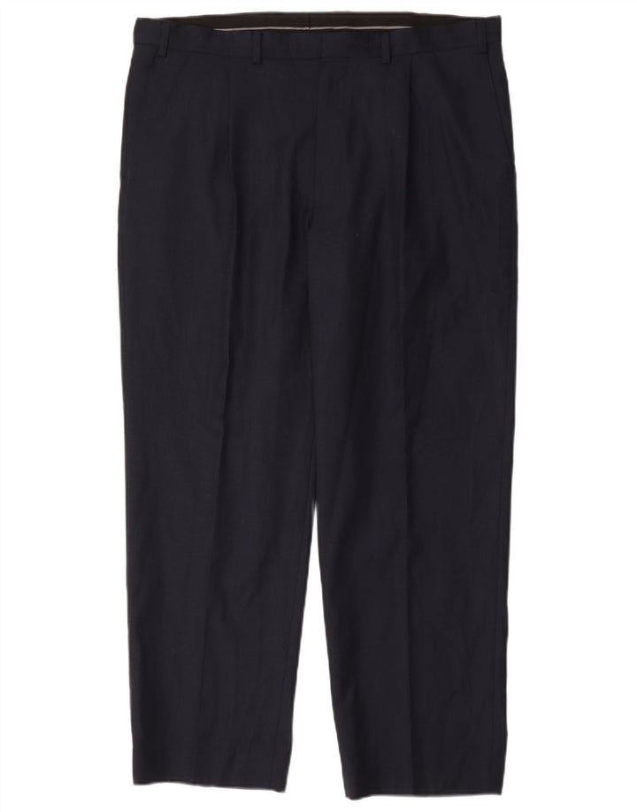 Marks & Spencer Herren-Chinohose mit Pegged, W38 L29, marineblaue Wolle