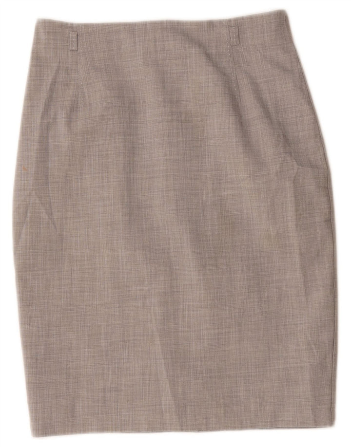 Marks & Spencer Damen Bleistiftrock UK 10 Small W30 Grau Polyester