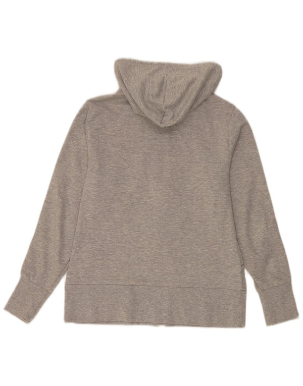 Asics Womens Hooded Tracksuit Top Jacket UK 14 Medium Grey Colourblock