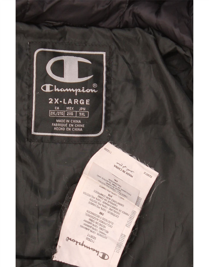 Champion Damen-Jacke mit Kapuze, gepolstert, UK 44, 2XL, Schwarz, Polyamid