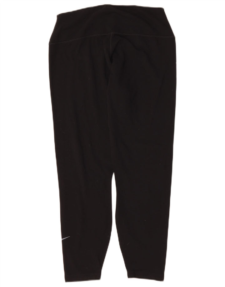 Nike Damen Dri Fit Leggings UK 16 Large Schwarz Polyester