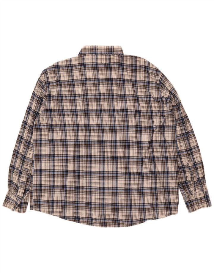 Sea Barrier Herren-Flanellhemd 2XL, grau kariert, Baumwolle