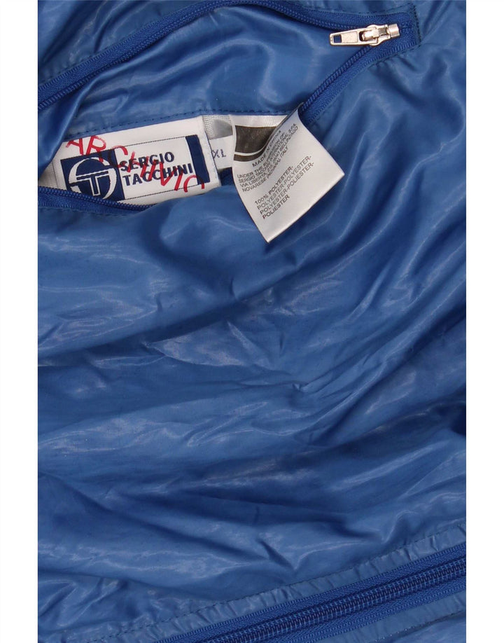 Sergio Tacchini Herren Wendejacke UK 42 XL Blaues Colourblock-Polyester