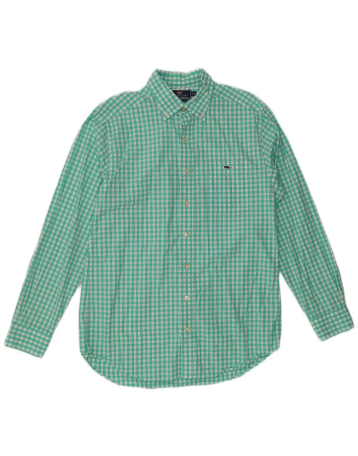 VINEYARD VINES Slim-Fit-Hemd für Herren aus mitteltürkisfarbener Gingham-Baumwolle
