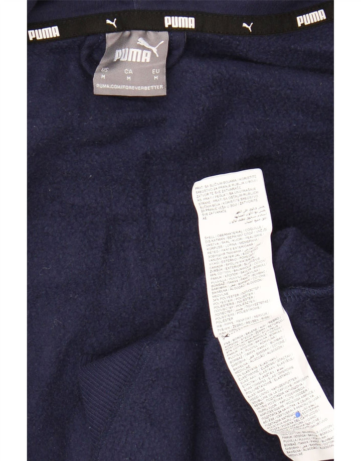 PUMA Herren-Kapuzenpullover mit Reißverschluss, mittlere marineblaue Baumwolle