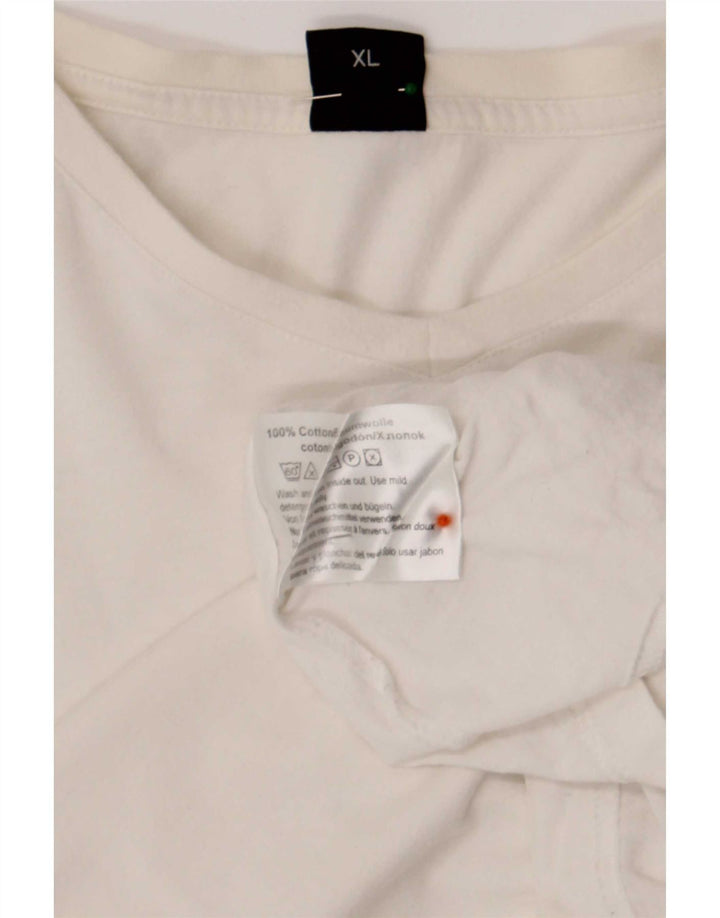 Hugo Boss Herren T-Shirt Top XL Weiße Baumwolle