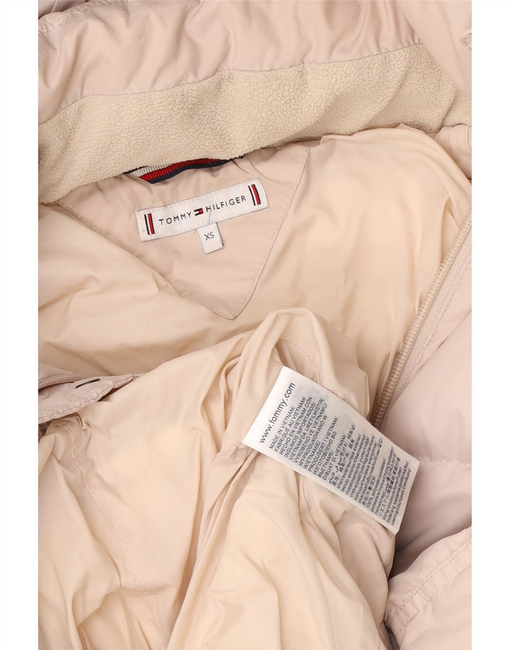 Tommy Hilfiger Wattierte Damenjacke mit Kapuze, UK 6, XS, Rosa, Polyester
