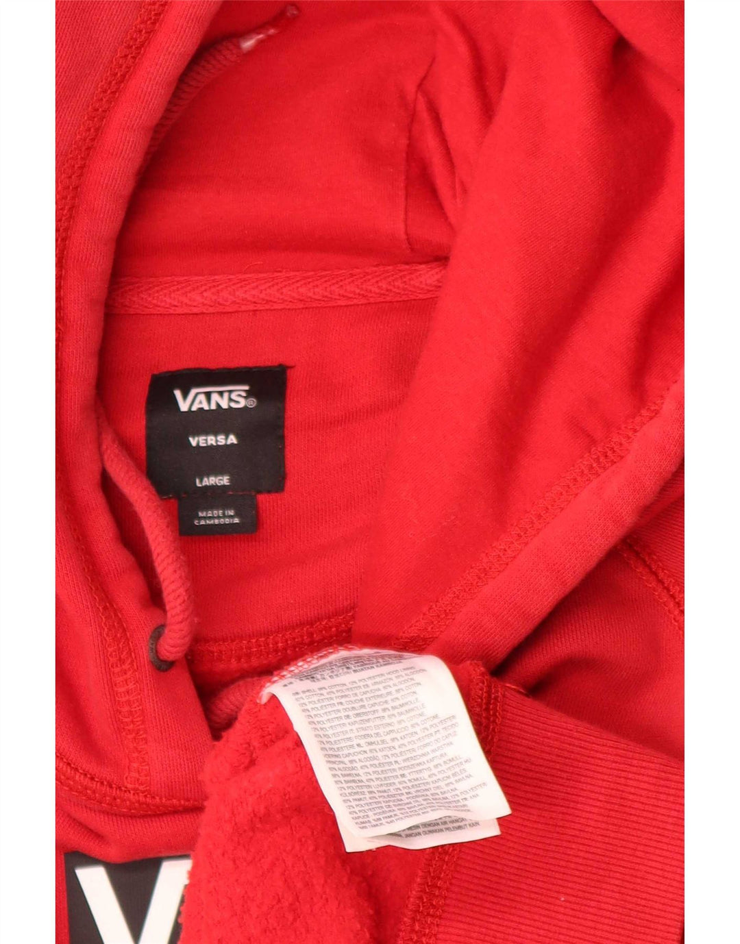 Vans Herren Versa Graphic Hoodie Pullover Große rote Baumwolle